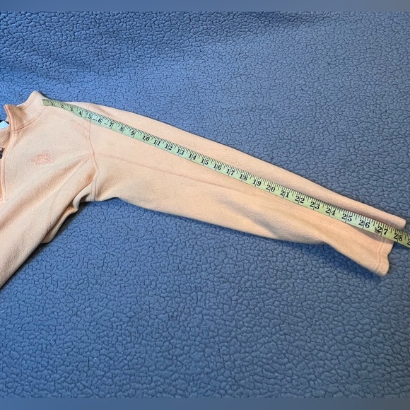 The North Face Pullover Fleece Jacket Juniors Size Large Peach Color - Picture 3 of 12